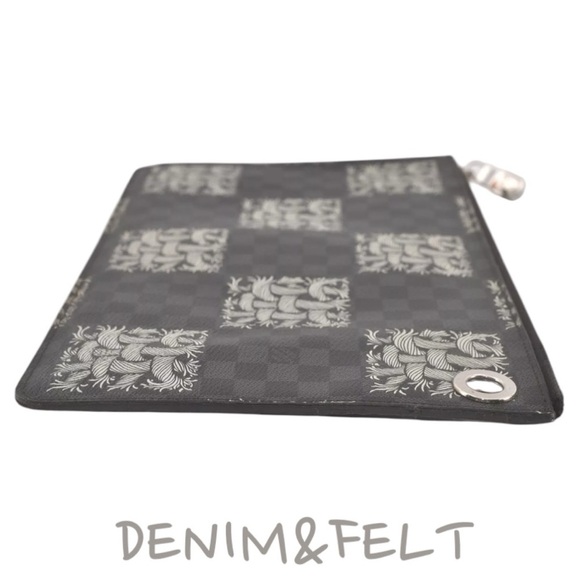 LOUIS VUITTON Christopher Nemeth Damier Graphite Canvas Pochette Jour PM Clutch - Picture 3 of 16